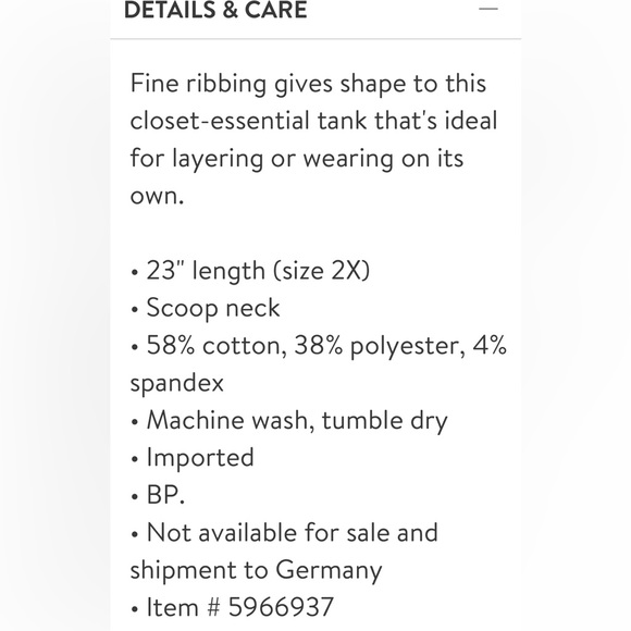 Plus ribbed tank - Picture 5 of 5